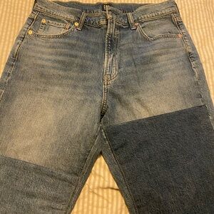 GAP Two-Tone Blue Ankle Jeans